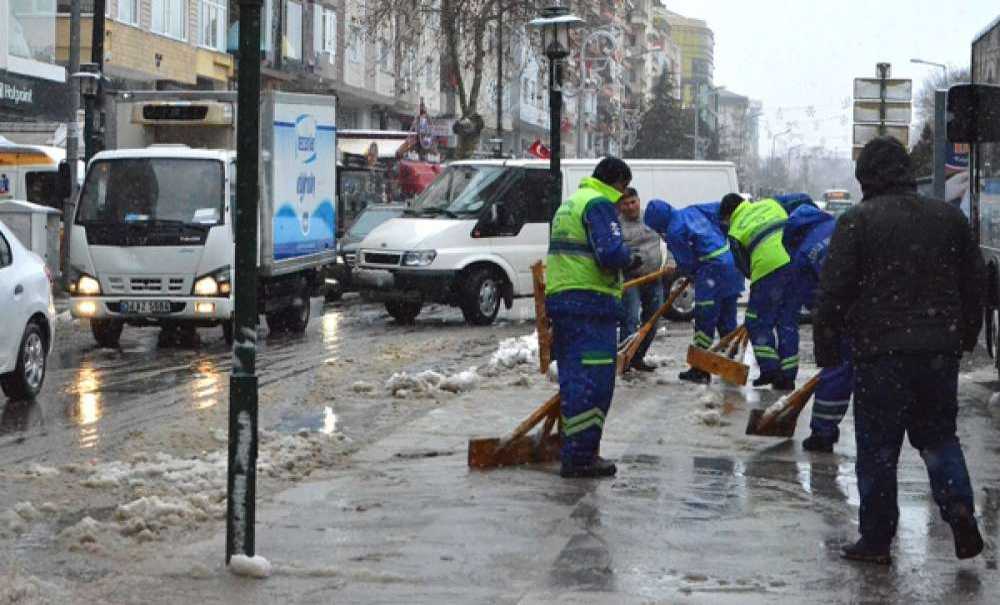 Çorlu'da Kar Tedbirleri Arttırıldı