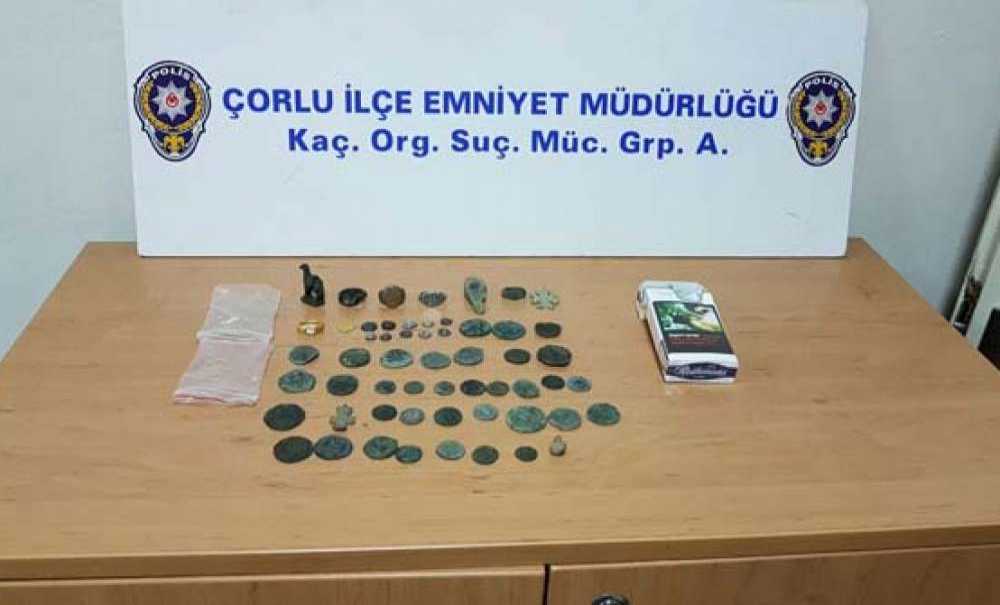 Çorlu Kom Ekipleri Tarihi Eser Ele Geçirdi