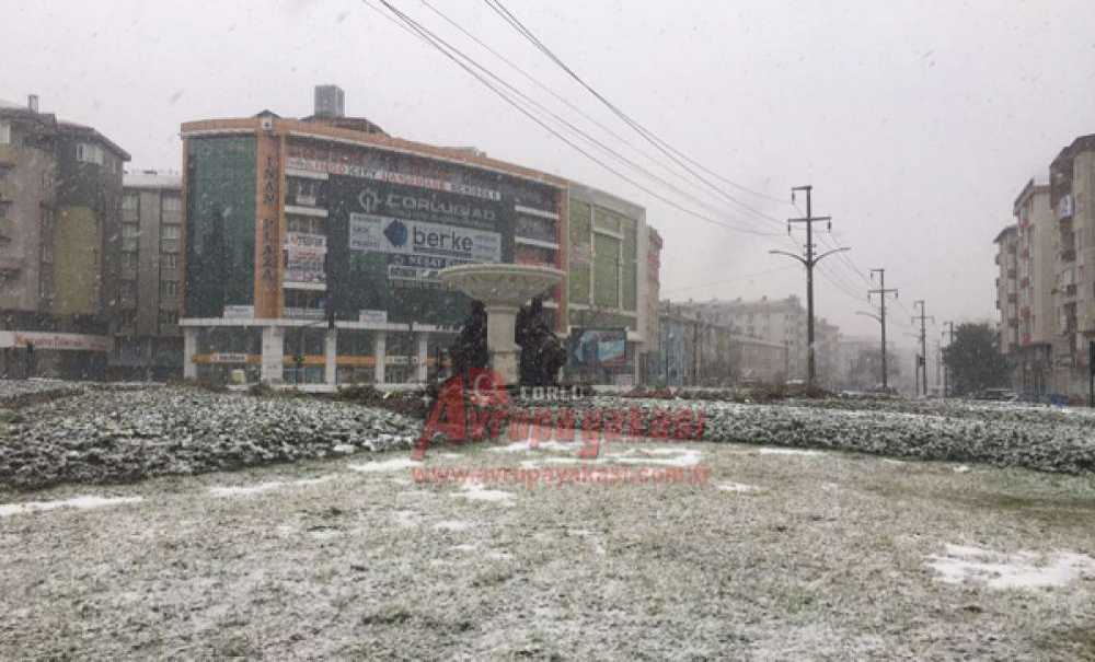 Çorlu Hafta Sonunu Karlı Geçirdi