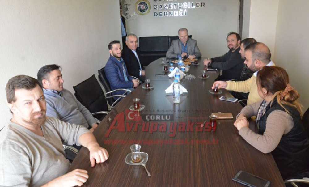 Vali Ceylan'dan Çorlu Gazeteciler Derneği'ne Ziyaret
