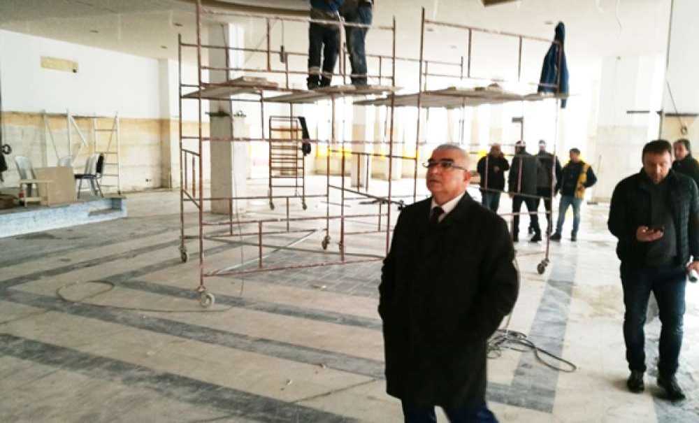 Başkan Baysan Tadilata Alınan Düğün Salonunu İnceledi