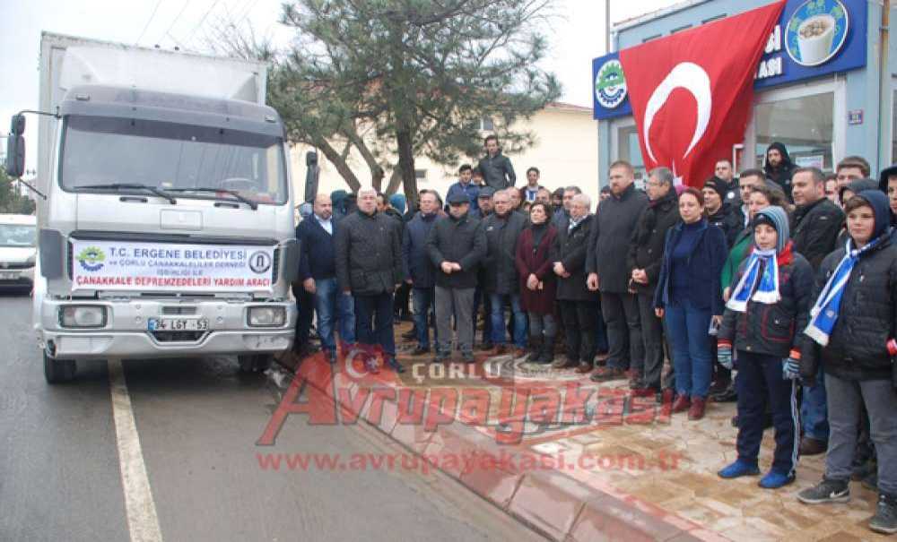Ergene'den Çanakkale'deki Depremzedelere Yardım Eli
