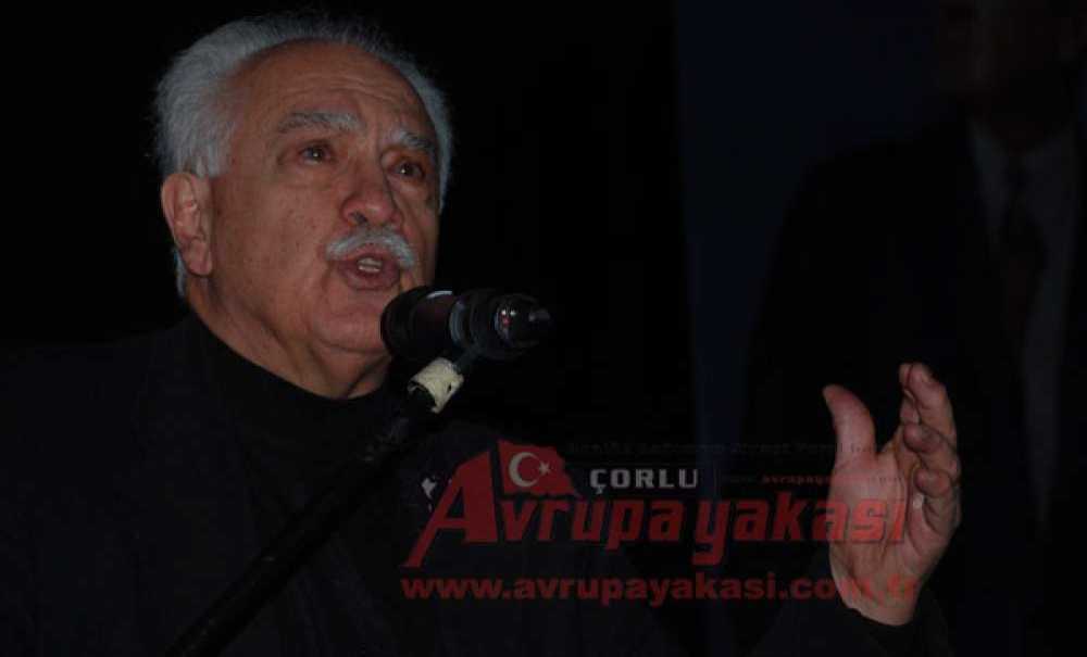 Vatan Partisi Genel Başkanı Doğu Perinçek Çorlu'da