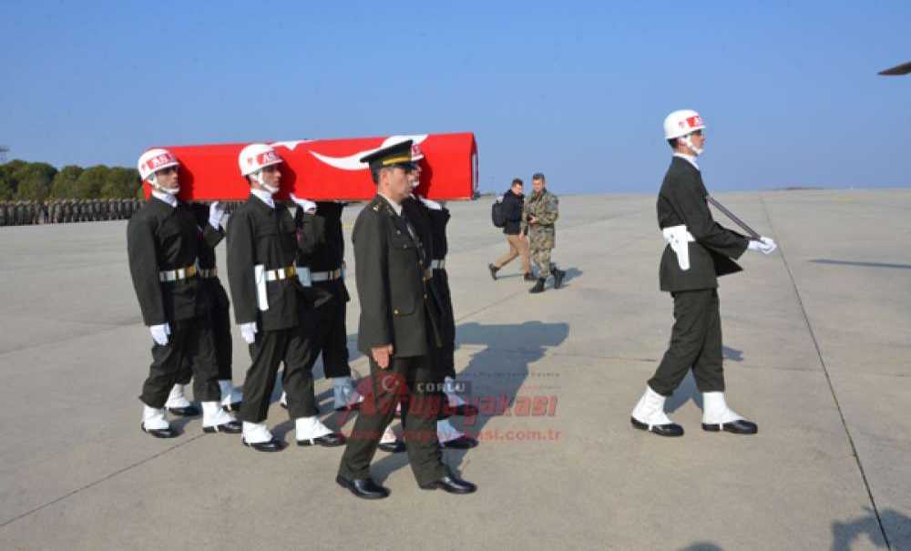 El Bab Şehidinin Naaşı Çorlu'ya Getirildi