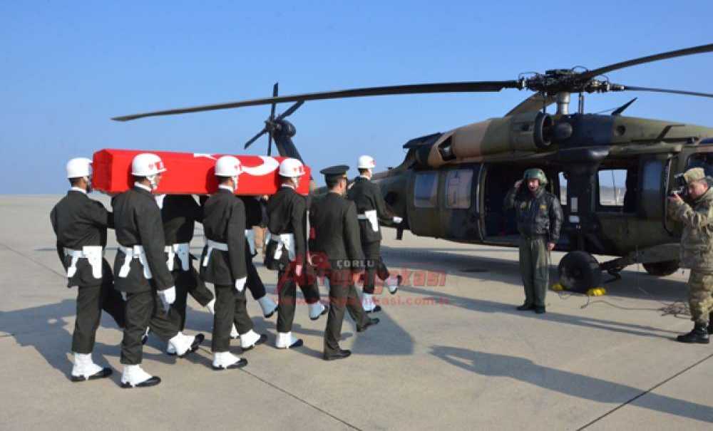 El Bab Şehidinin Naaşı Çorlu'ya Getirildi