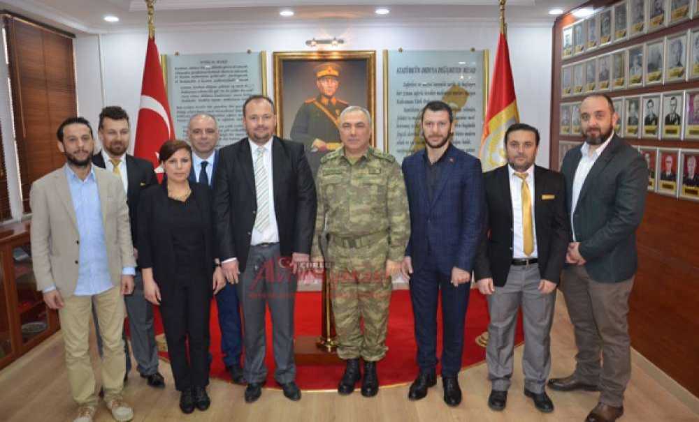 Çorlu Gazeteciler Derneği'nden 5. Kolordu Komutanı Alparslan'a Ziyaret