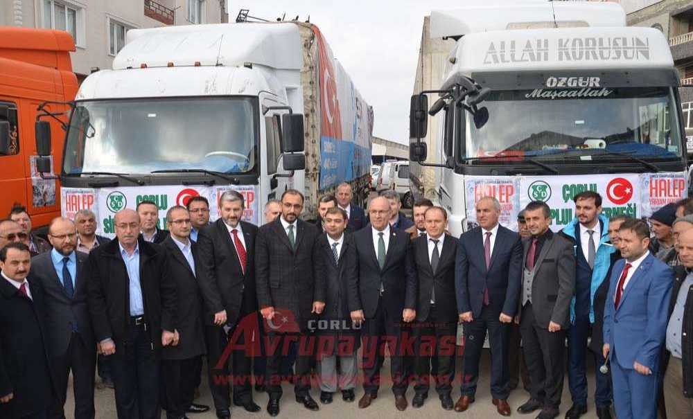 Çorlu Sinoplular Derneği'nden Halep'e Bin 500 Çuval Un