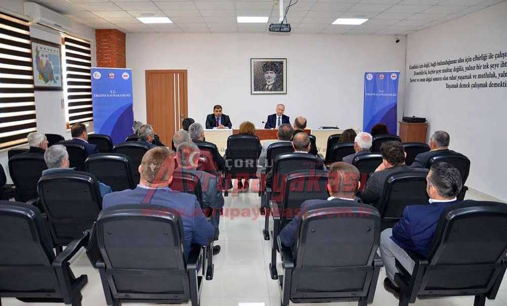 Vali Ceylan Ergene'de Muhtarlarla Buluştu