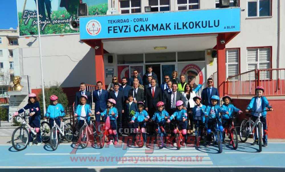 Çorlu'da Öğrencilere Trafik Eğitimi