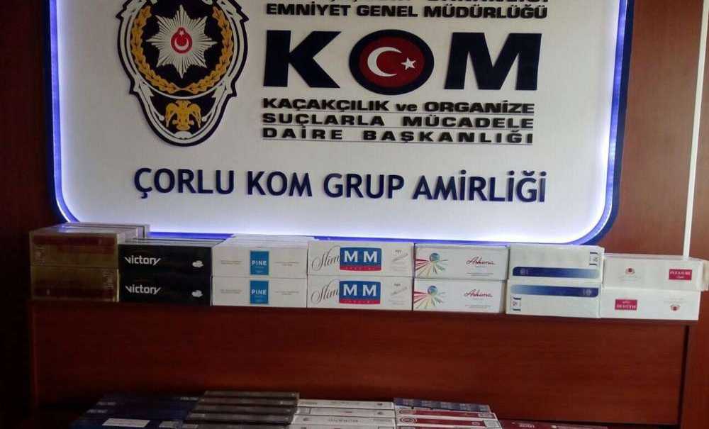 Çorlu Polisinden Kaçak Sigara Operasyonu