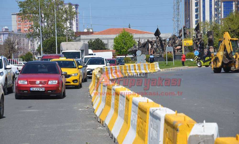 Kavşağa Beton Bariyer