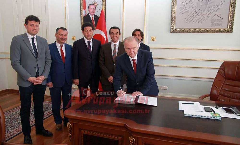 Çerkezköy'e Yapılacak Okulun Protokolü İmzalandı