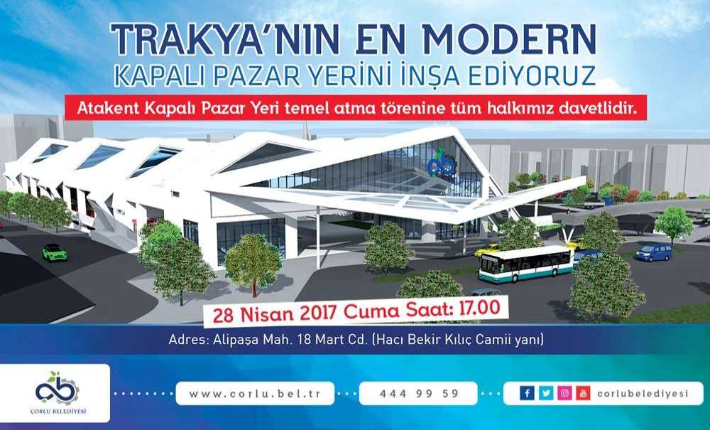 Atakent Kapalı Pazaryerinin Temeli Atılacak