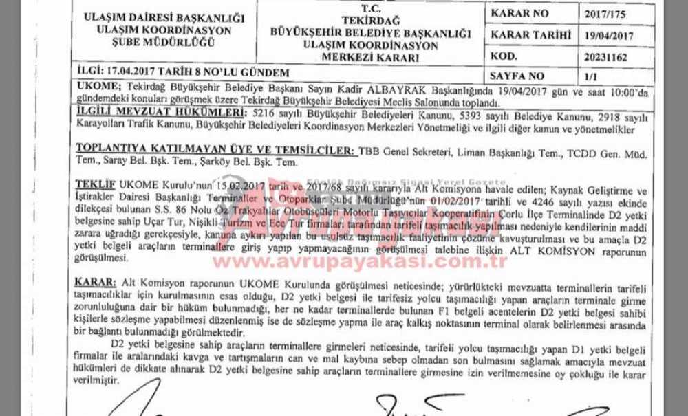 Ukome'den Skandal Karar