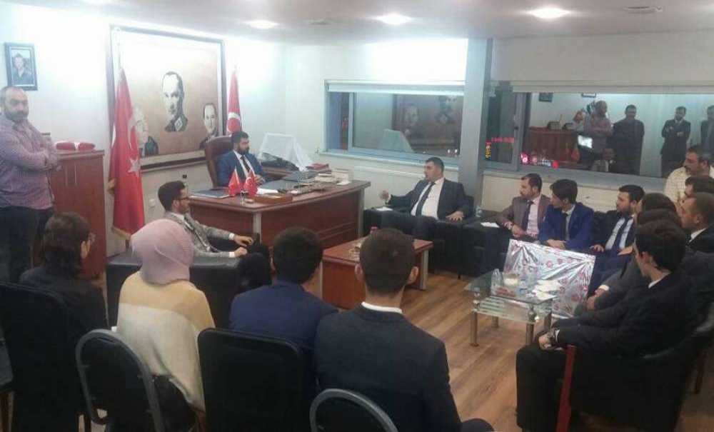 Ülkü Ocaklarından Mhp'nin Yeni Yönetimine Ziyaret
