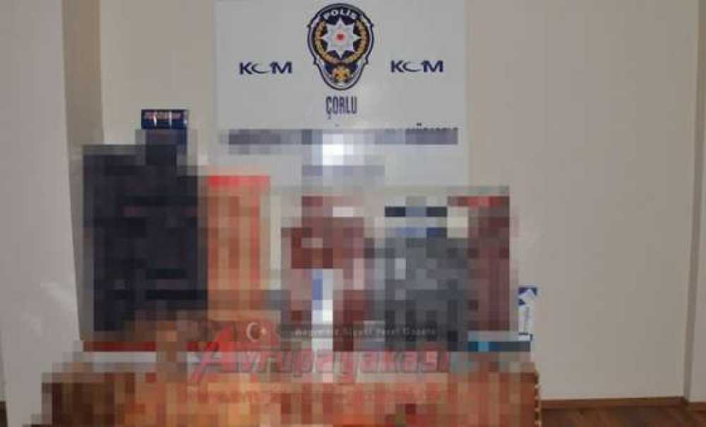 Çorlu Kom'dan Kaçak Sigara Operasyonu