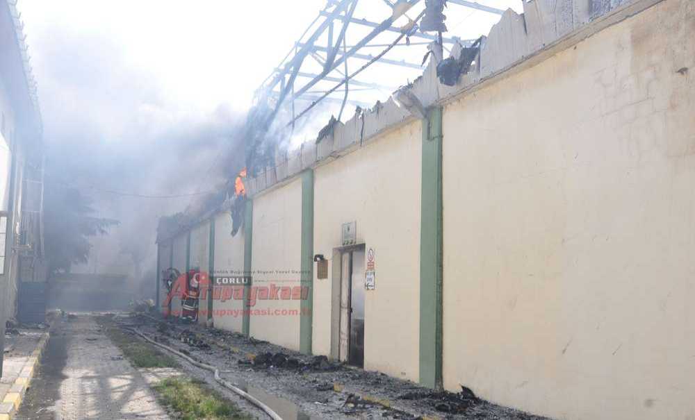 Ergene'de Fabrika Yangını