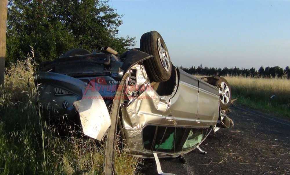 Elektrik Direğine Çarpan Cip Takla Attı 1 Yaralı