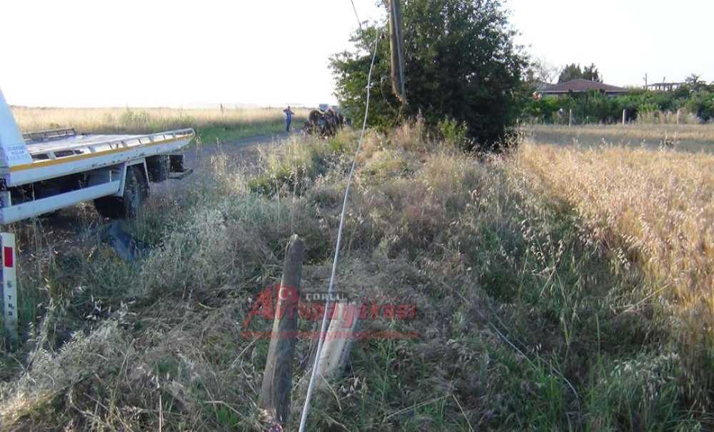 Elektrik Direğine Çarpan Cip Takla Attı 1 Yaralı
