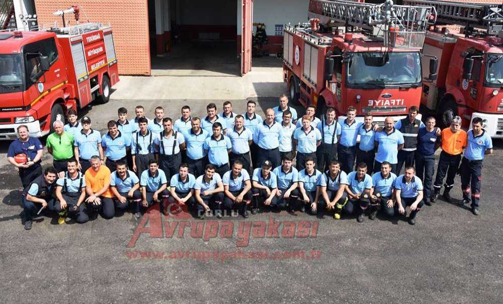 Fransız İtfaiyecilerden Çorlulu İtfaiyecilere Yangına Müdahale Teknikleri Eğitimi