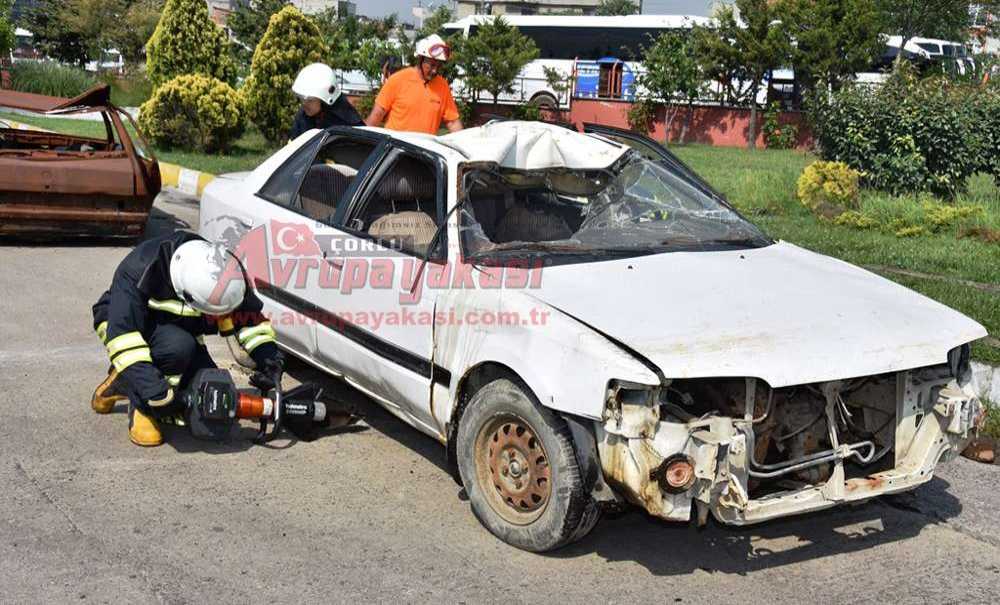 Fransız İtfaiyecilerden Çorlulu İtfaiyecilere Yangına Müdahale Teknikleri Eğitimi