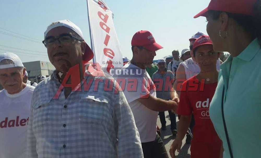 Çorlu Chp Adalet Yürüyüşüne Katıldı