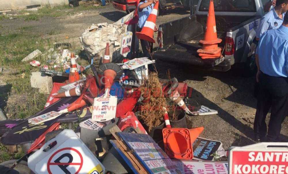 Çorlu Zabıtası Kaldırım İşgallerine Savaş Açtı