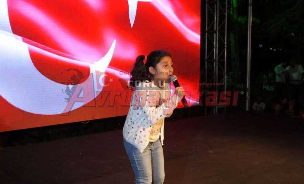 Çorlu'da Milli İradeden Demokrasi Nöbeti