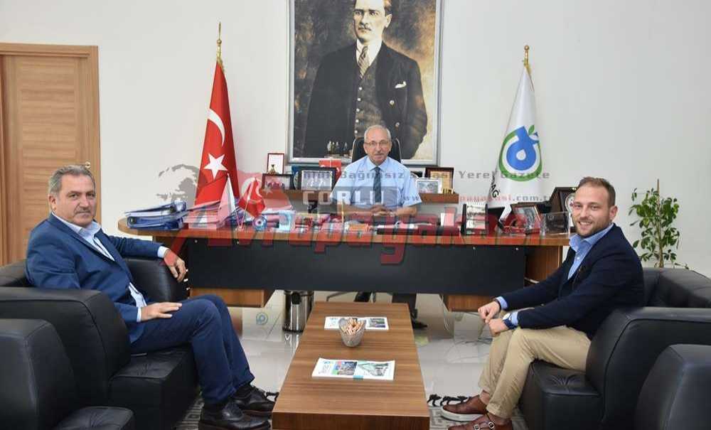 Çorlu - Ankara Seferlerine Başlayacak Olan Pegasus Yöneticilerinden Başkan Albayrak'a Ziyaret