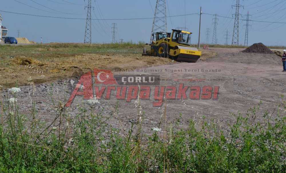 Çorlu'da Yeni Yol Çalışması