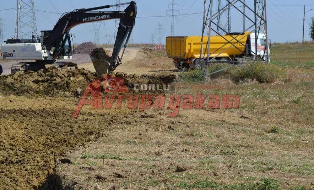 Çorlu'da Yeni Yol Çalışması