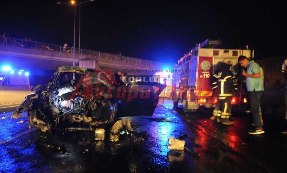 Çorlu`da Feci Kaza; 1 Ölü, 2 Yaralı