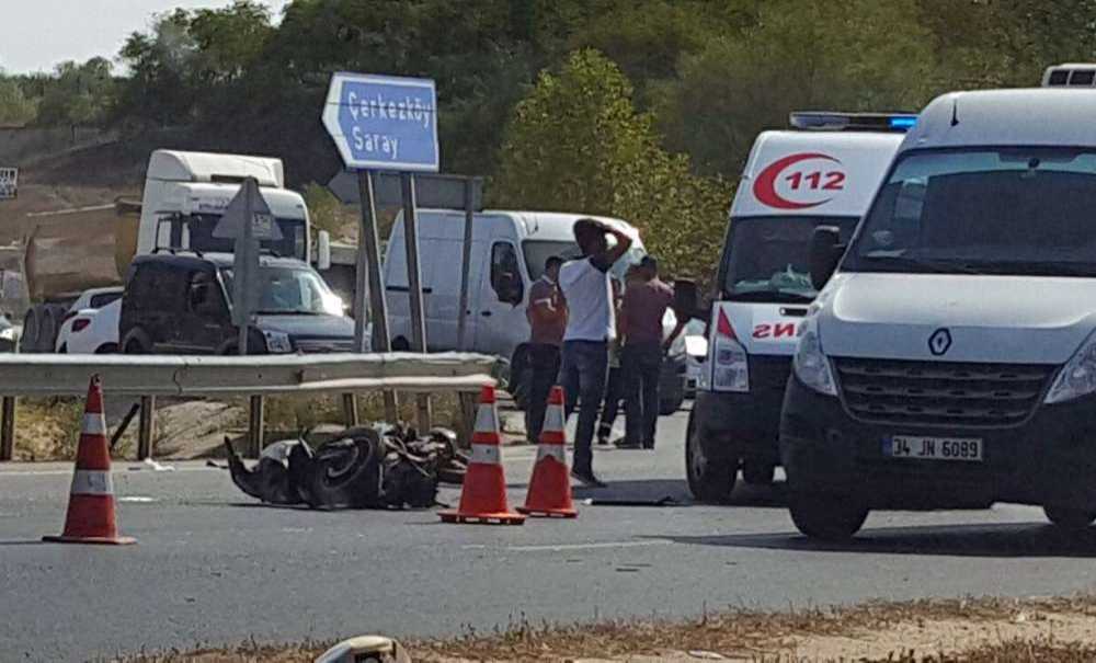 Motosiklet Sürücüsü Feci Kazada Can Verdi