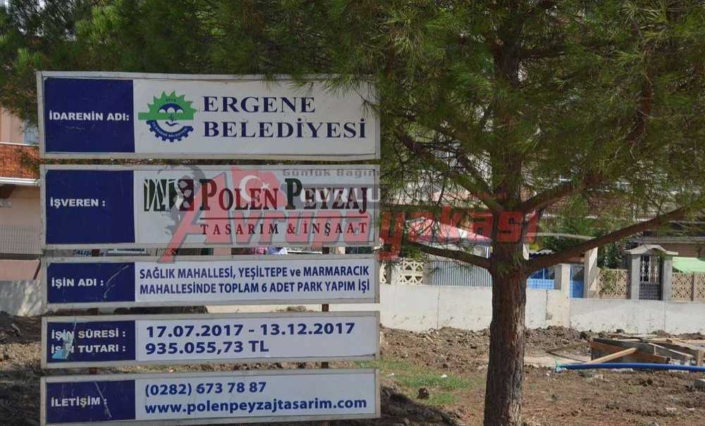 Ergene'ye 900 Bin Tl Değerinde 6 Park