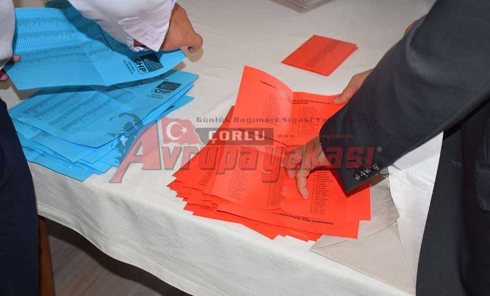 Chp Çorlu`da Delege Seçimleri Devam Ediyor