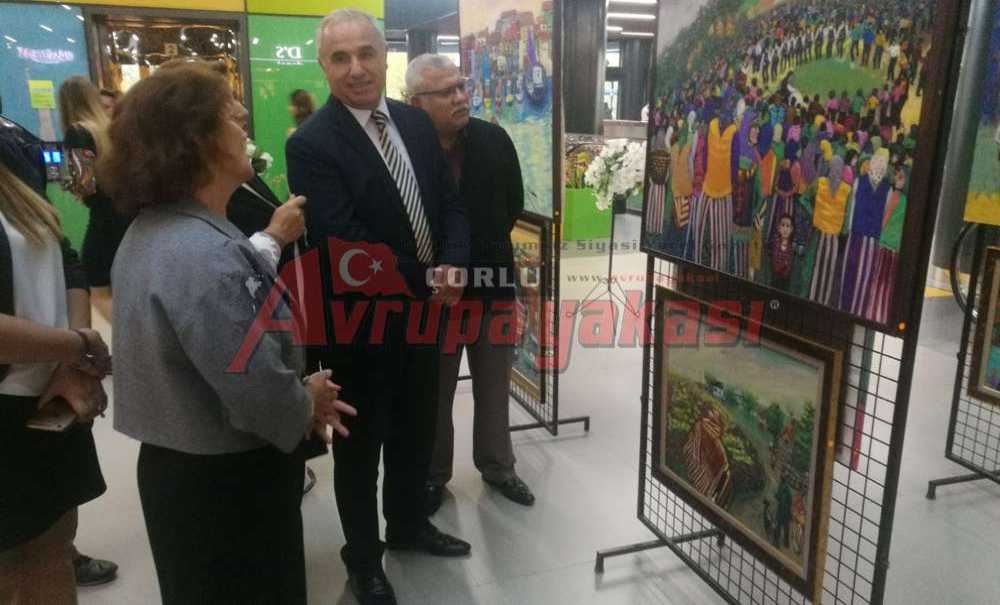 Emekli Öğretmen'den Yağlı Boya Sergisi