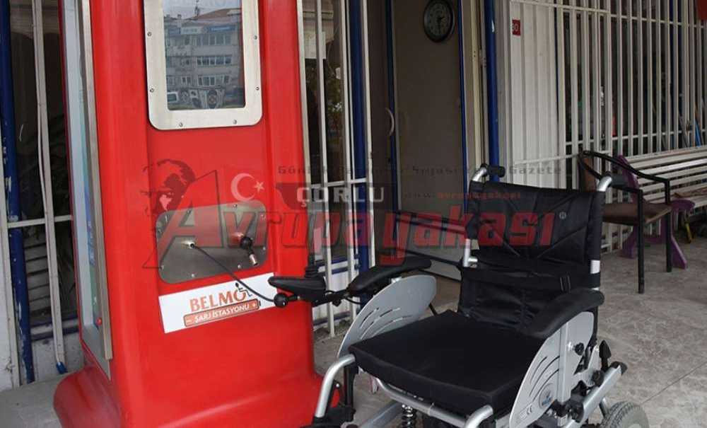 Çorlu Belediyesi Akülü Araç Şarj İstasyonu Kuruldu