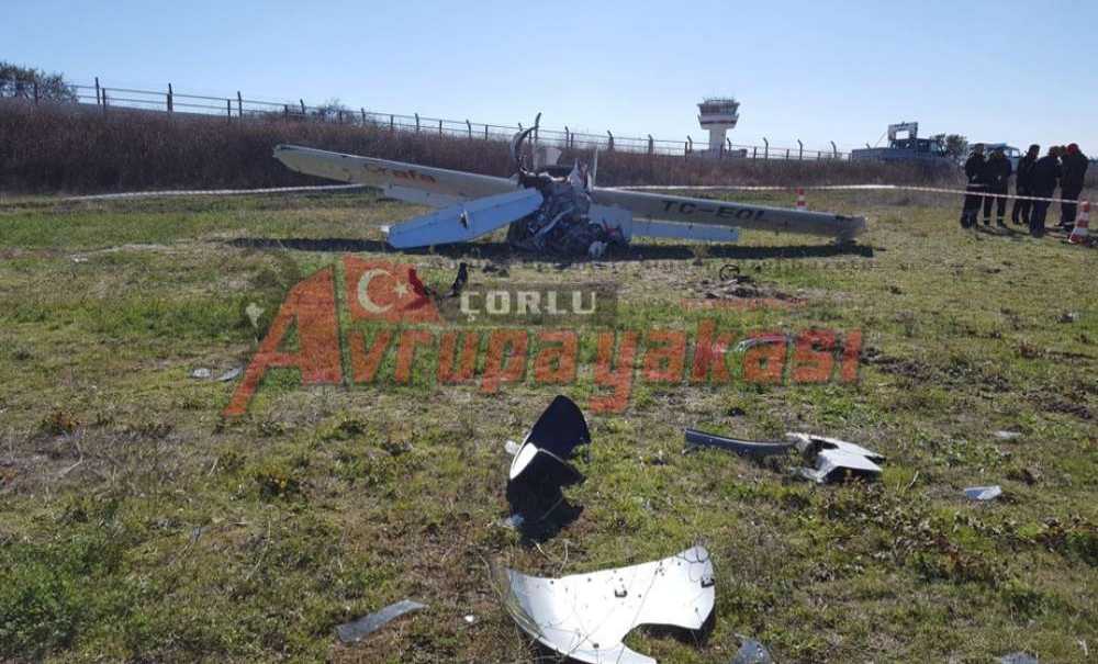 Çorlu'da Eğitim Uçağı Düştü