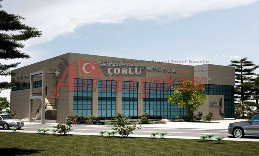 Ergene Kapalı Spor Salonu'nun İnşaatında Sona Yaklaşıldı