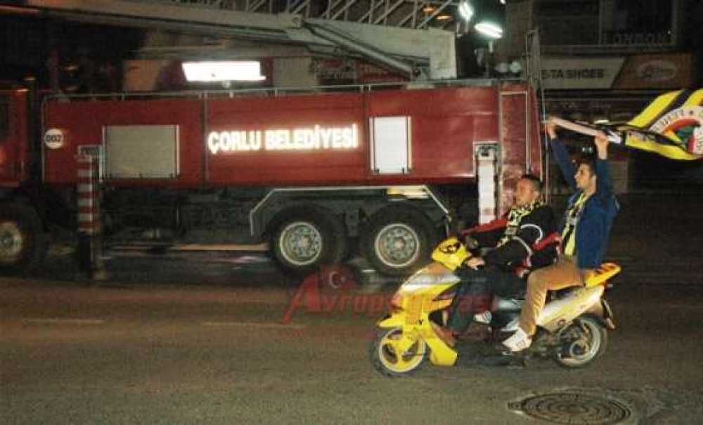 Çorlu`da Fenerbahçe Coşkusu