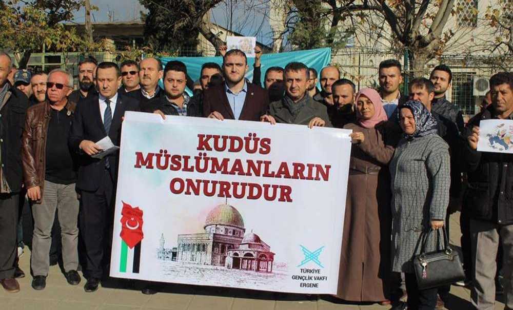 Ergene'de İsrail'i Protesto Eylemi