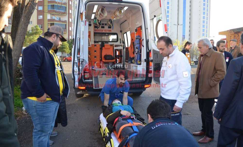 Emlak Konutlarında Kaza 1 Yaralı