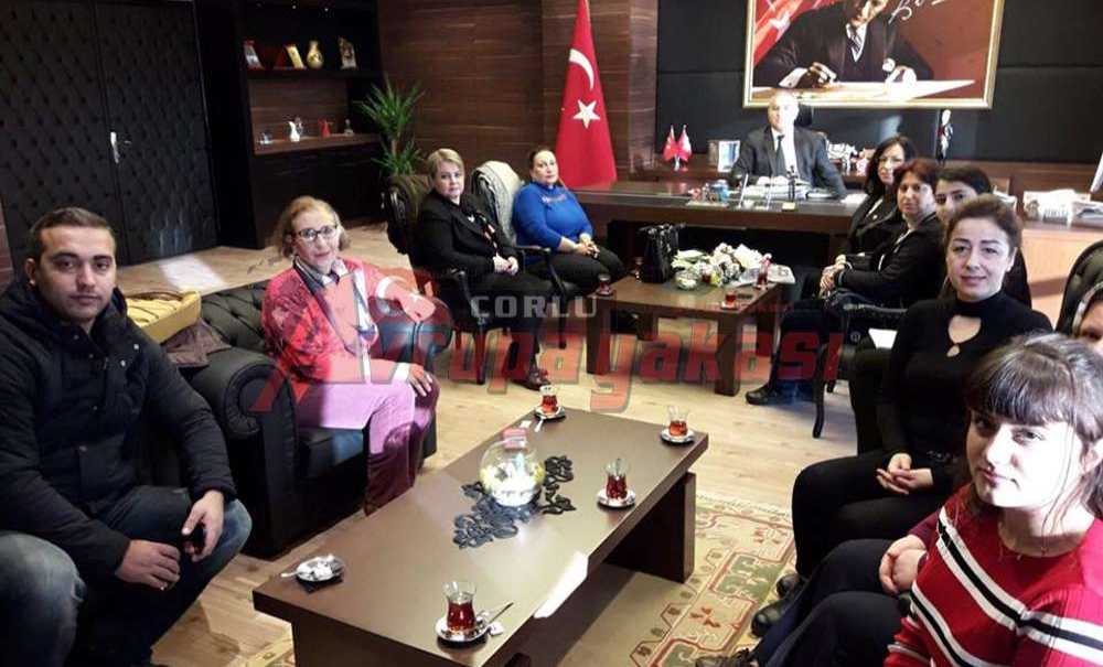 Çorlu Chp'den Kaymakama Ziyaret