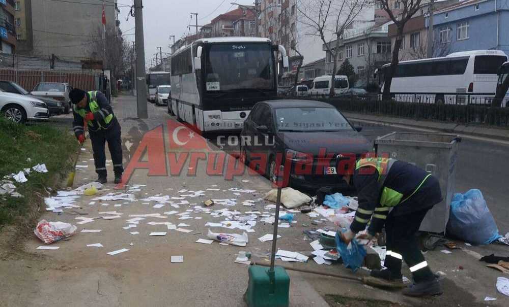 Yere Saçılan Çöplere Müdahale Edildi