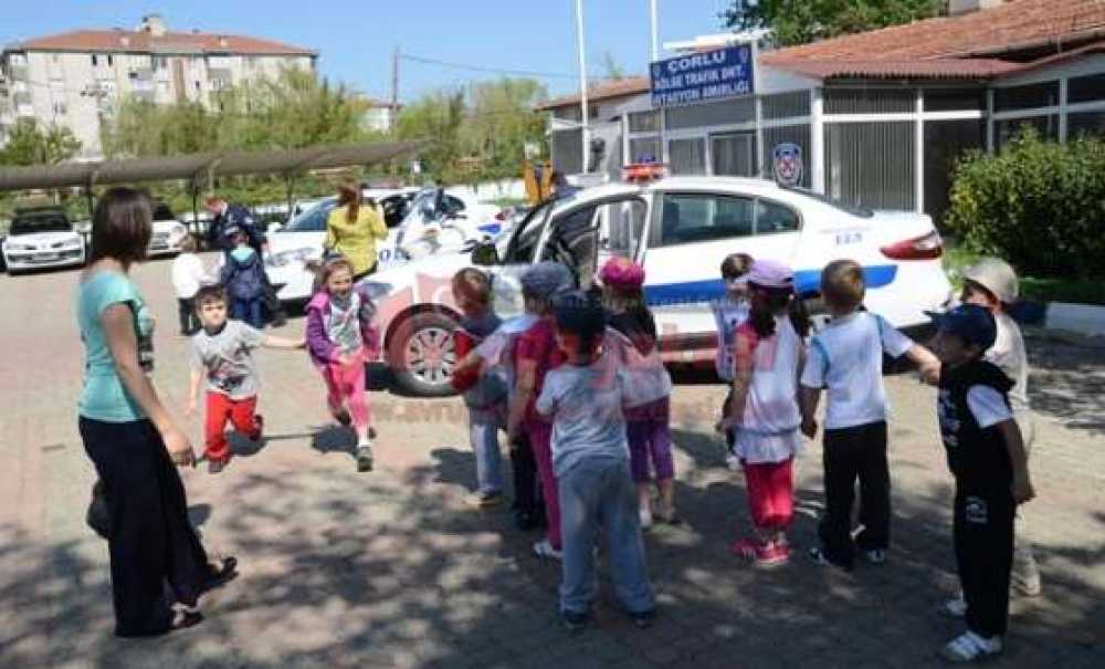 Çorlu Anaokulu'ndan Bölge Trafik İstasyonuna Ziyaret