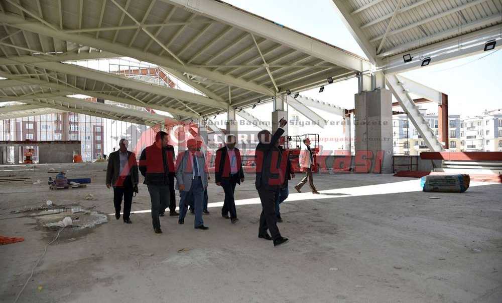 Başkanlar Atakent Kapalı Pazar Yerini İncelediler