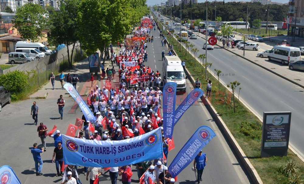 Çorlu'da 1 Mayıs Coşkusu Yaşandı