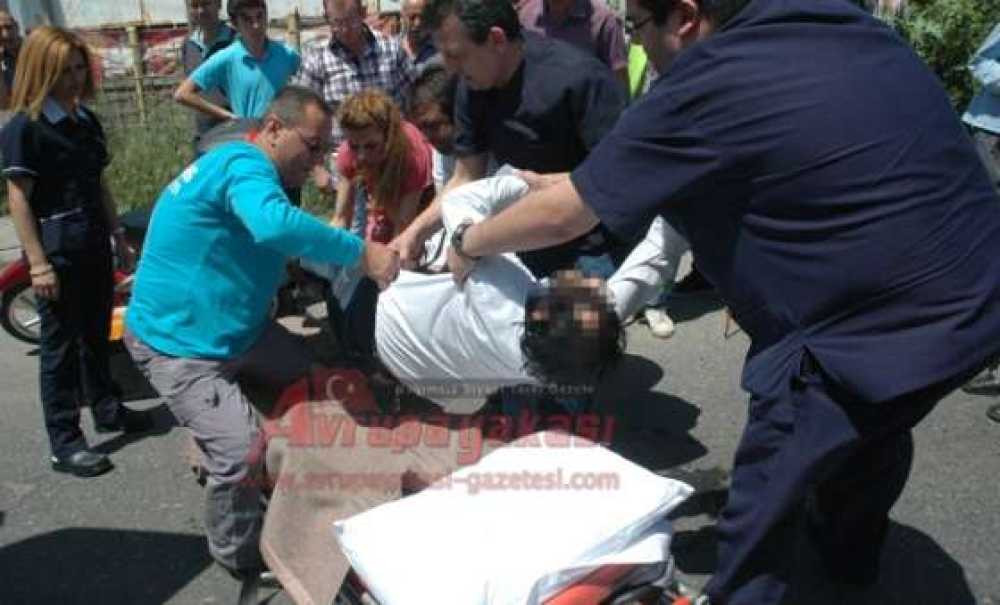 Çorlu`da Motosiklet Kazası 1 Yaralı