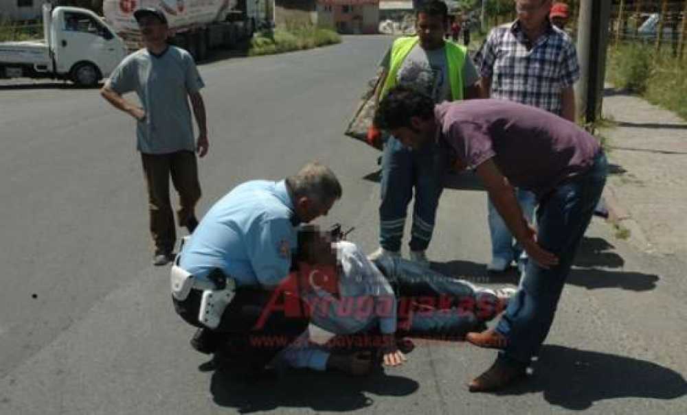 Çorlu`da Motosiklet Kazası 1 Yaralı