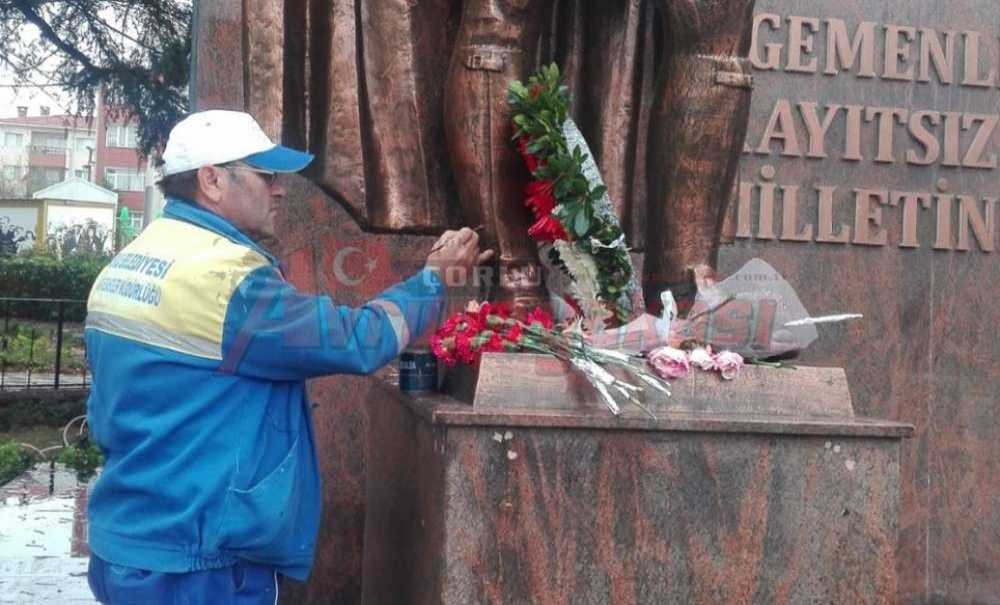 Atatürk Heykelinin Onarımı Yapıldı